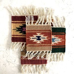Vintage Woven Wool Coasters